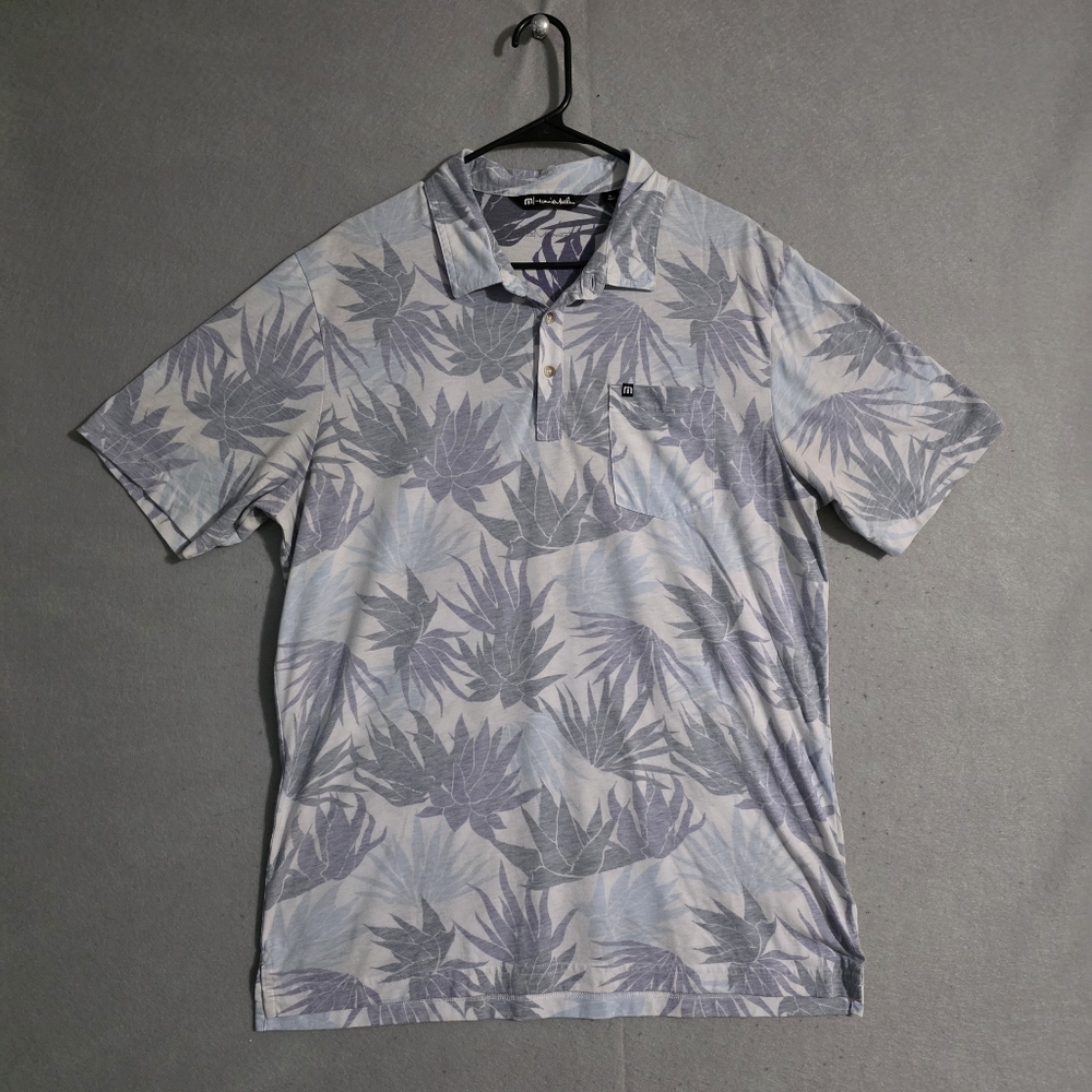 Travis Mathew Mens AOP Floral Hawaiian Golf Polo Size XL